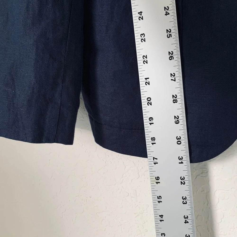 Nautica 100% Linen Blazer Men M Navy Blue Sport Coat Coastal Resort Quiet Luxury